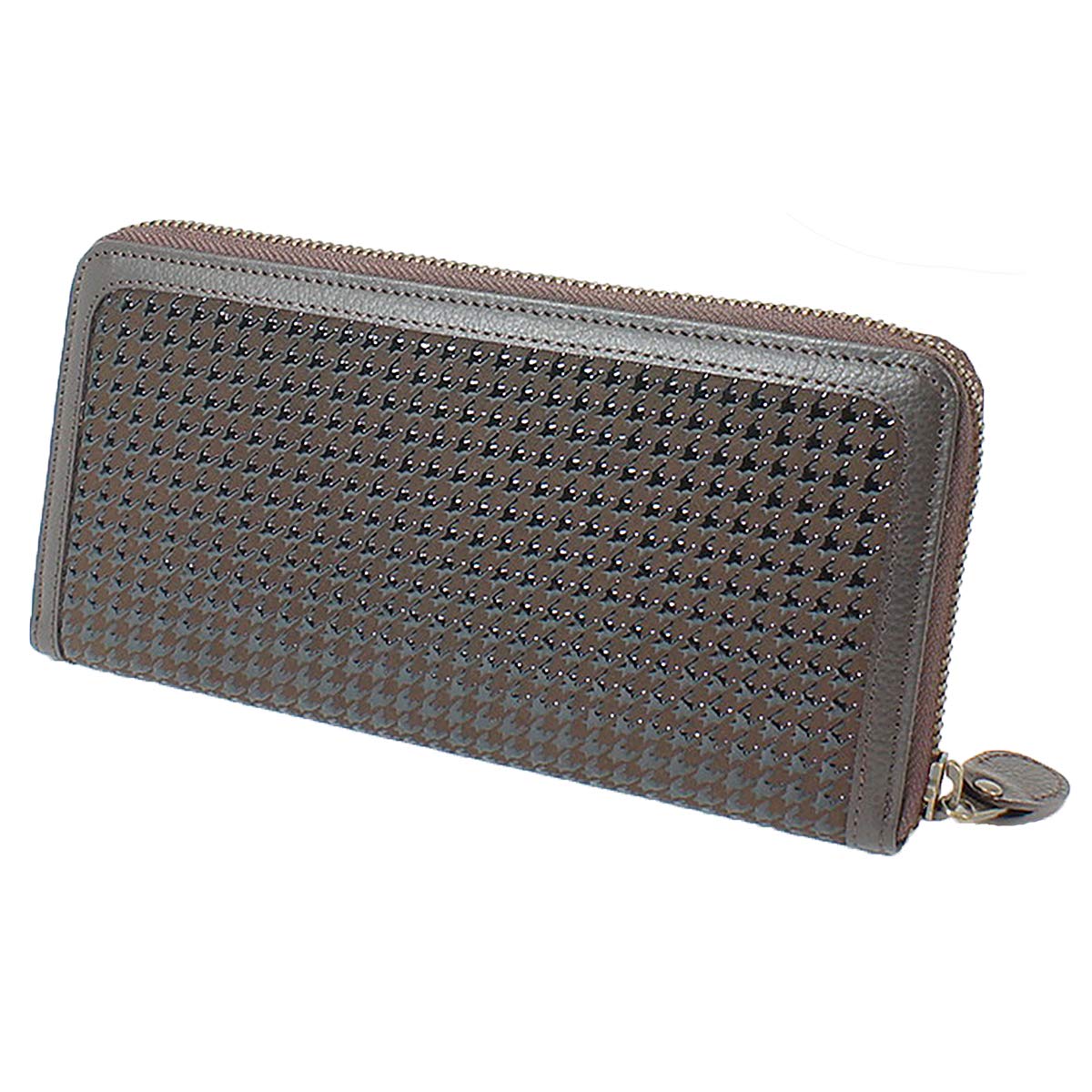 

Inden Long Round Coin Purse Deerskin HAYATO Brown x Black Lacquer [Indenya] Wallet, Wallet, Zipper, Included, 8933-02