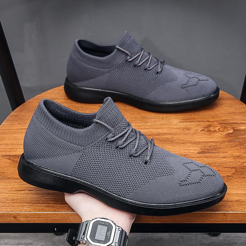 Tide Men's Office Business Walking Shoes Young Male Students Walking Casual Sneakers Soccer Footwear