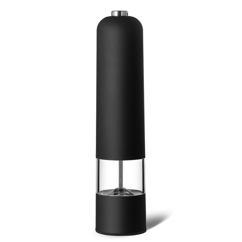 Battery Electric Automatic Grinder Salt Pepper Mill with LED Light Adjustable Coarseness Spice Grinder Cooking Tool YMQ002