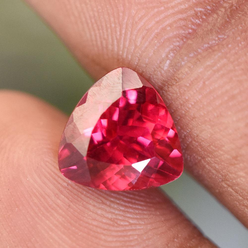 9X9mm Accurate Trillion Shape   Natural Red Ruby Loose Gemstone