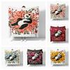 Home Decoration Plush Sofa Blanket Pandas and Flowers Bedspread On the Bed Anime Fluffy Soft Blankets Thick Blanket for Winte