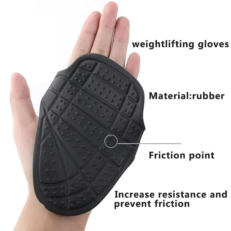 1Pair Silicone Anti-Wear Palm Protection Workout Gloves Anti-Slip Sports Gym Gloves Lifting Pads For Weightlifting