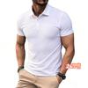 Men's Solid Color Lapel Short Sleeve Polo T-Shirt