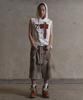 Garter Gallery Hidden Pocket Dirty Bermuda Sweat Shorts_Beige