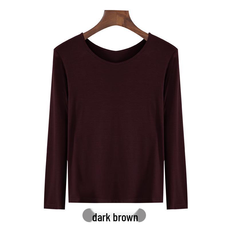 

2024 Autumn/Winter Korean Style Women s Seamless High Neck Modal Plus Size T-Shirt 2XL (70-80 kg)