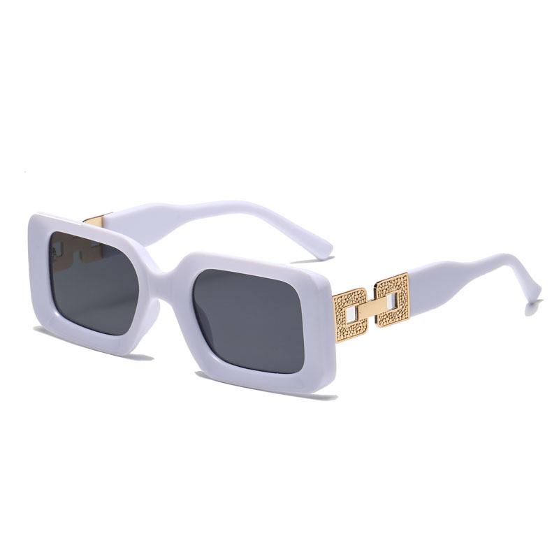 Fashion Square Frame Sunglasses With Uv400 Protection For Outdoor Sports And Travel