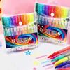 12 Colors Acrylic Pen Set 24 Colors Water-Based Pen Professional Quick-Drying Pen  Drawing Art