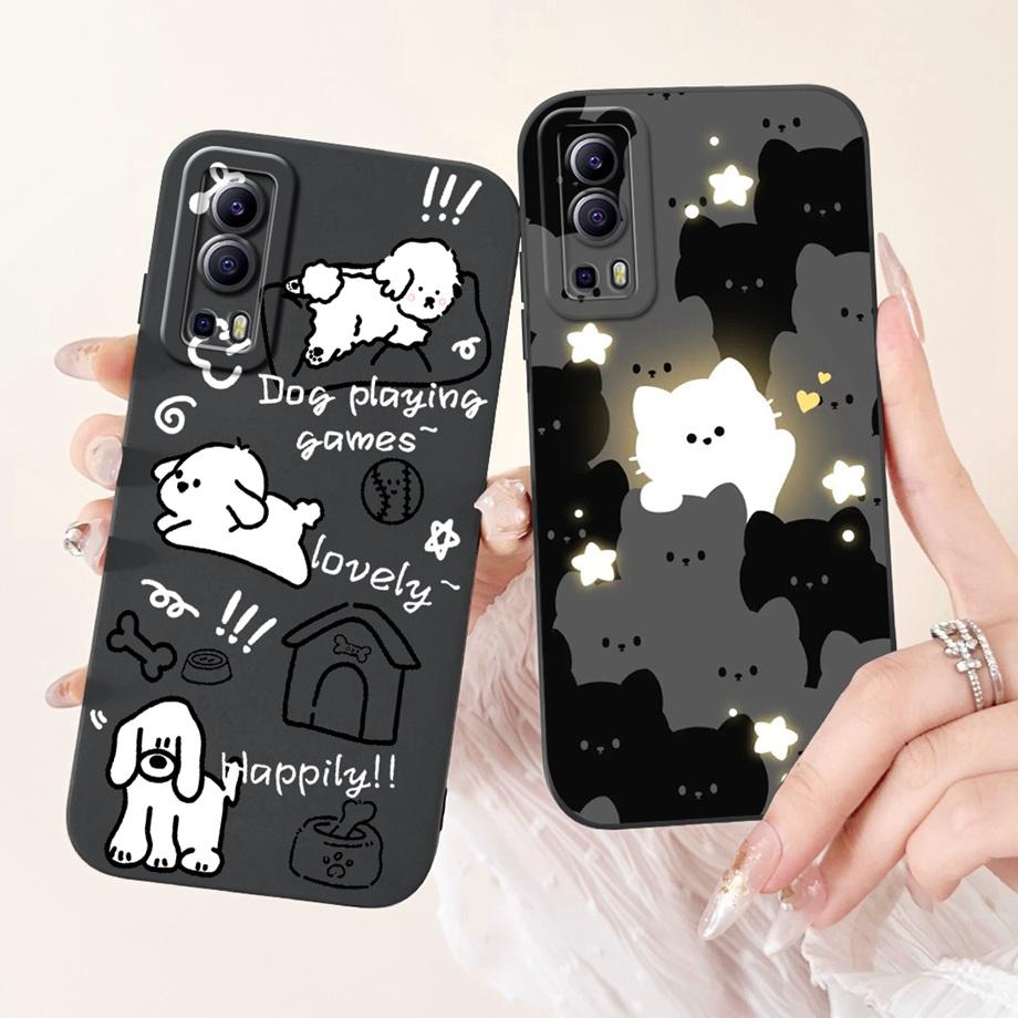Lovely Painted Phone Case For Vivo Y72 5G Y75s Y52 5G Silicone Anti-knock Soft Cover Funda For Vivo iQOO Z3 Panda Cat Animals
