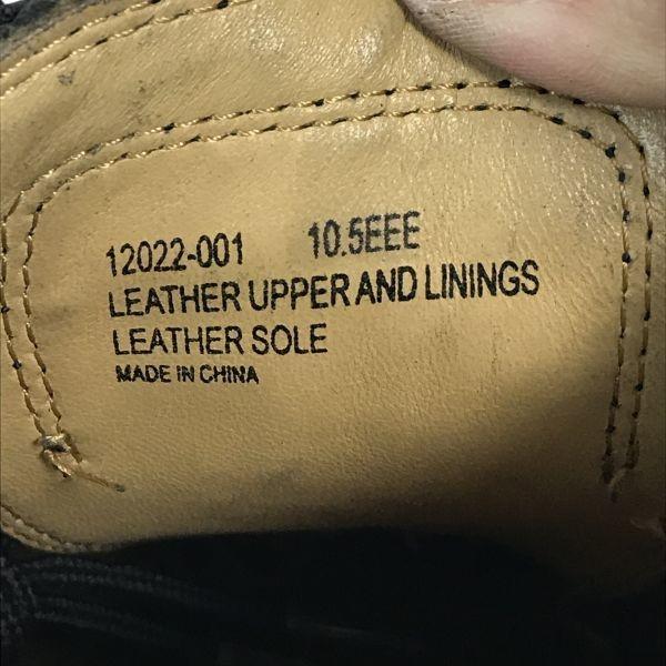 80s-90s? Vintage/FLORSHEIM Imperial/Leather Semi-Brogue Straight Tip Shoes/10.5EEE/28.5/Black/(USED)