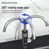 Stainless Steel Electric Instant Hot Water Faucet with Digital Temperature Display for Dual Cold/Hot Use