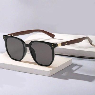 Retro Sunglasses For Men Fashion Square Glasses Vintage Sun Glasses Women Luxury Wood Anti-Blu-Ray Lens Eyewear UV400