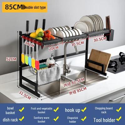 85cm Over-Sink Dish Drying & Storage Rack