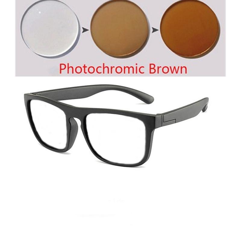 Blue Frame Square Myopia Sunglasses Polarized Shortsighted Prescription Sun Glasses for Children Boys Girls 0 -0.5 -0.75 To -6.0