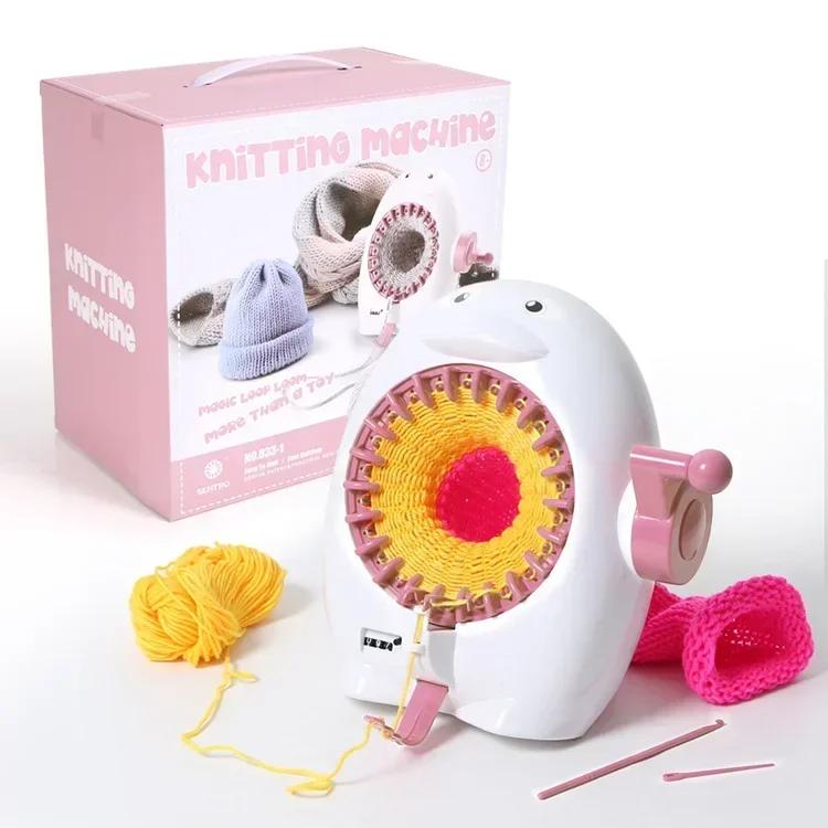 Smart Knitting Loom Kit Beginners Circular Crochet Machine DIY Handmade Create Hats Scarves Easy Handicraft Tool Sewing Supplies