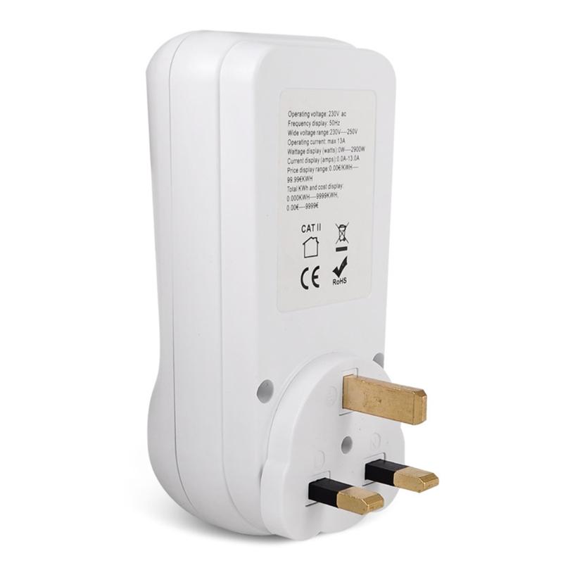 Digital Wattmeter AC Energy Power Meter 110V-230V Socket Power Monitor EU/US/UK Electricity Meter for Energy Saving