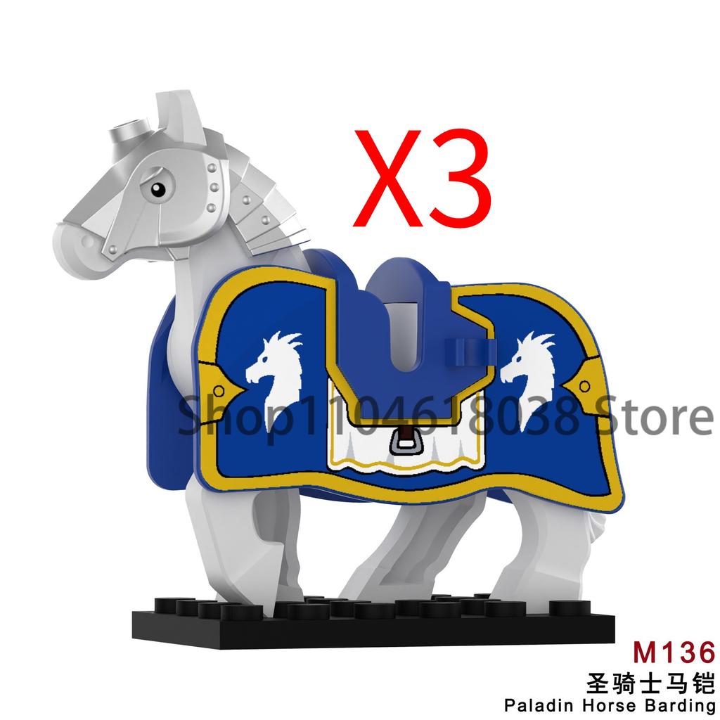 Medieval Castle Soldier Action Figures Building Block Empire Templars Lancer Warrior Militia Helmet Shield Sword Bow Toy Gifts