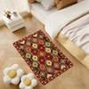 Retro bohemian floral plaid vintage hogar Bedside Rug Kitchen Bath Floor Mat Hallway Balcony Carpet Entrance Doormat Decor Home