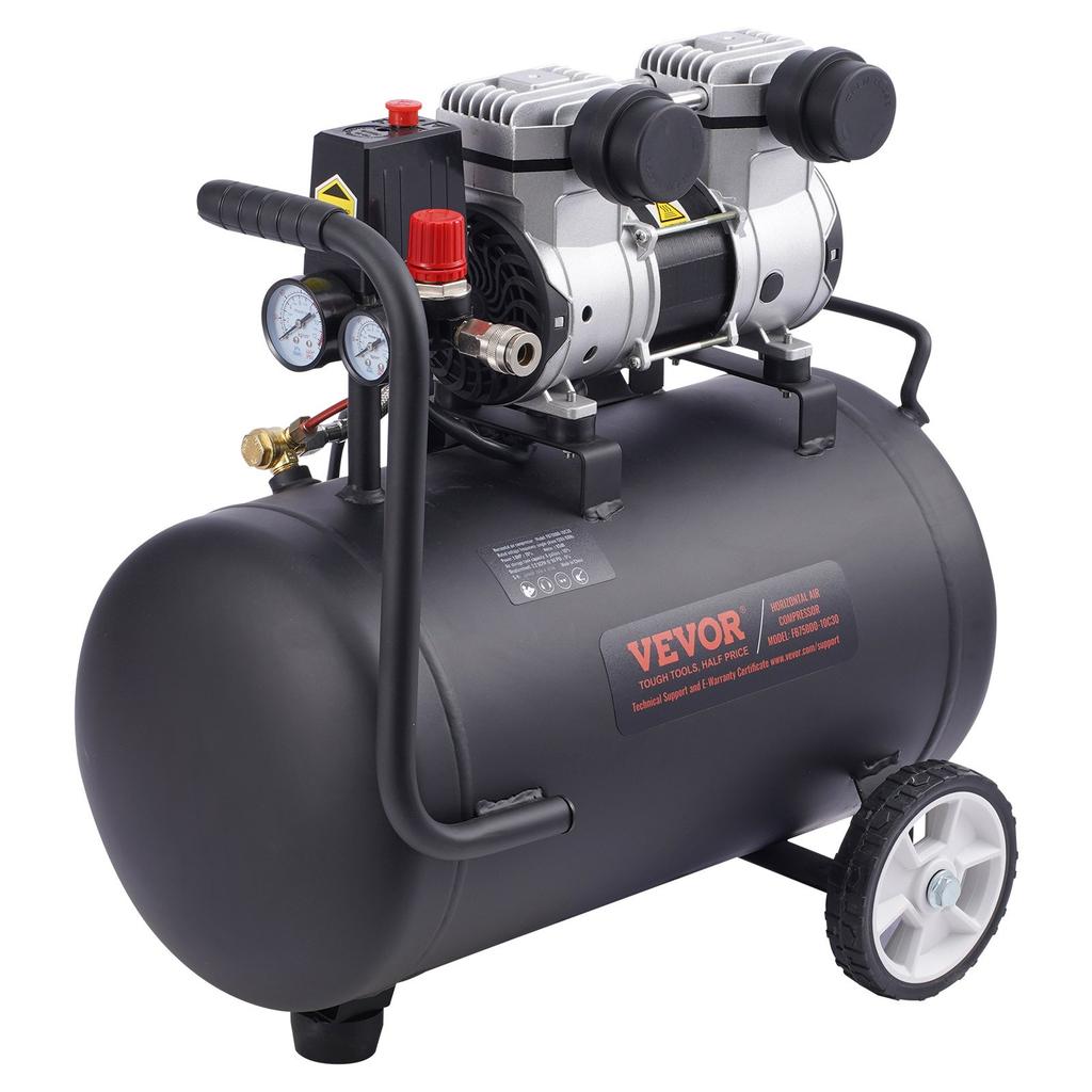 VEVOR Air Compressor, 8 Gallon Steel Tank, 1HP 2.2 CFM@90 PSI Oil Free Air Compressor & Max. 120PSI Pressure