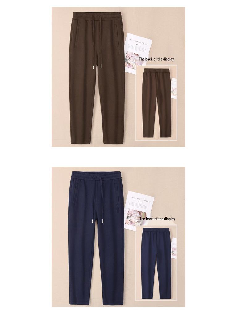 Women's Fleece-Lined Cotton Mom Pants: Warm, Loose Straight-Leg Sweatpants for Autumn & Winter 2025