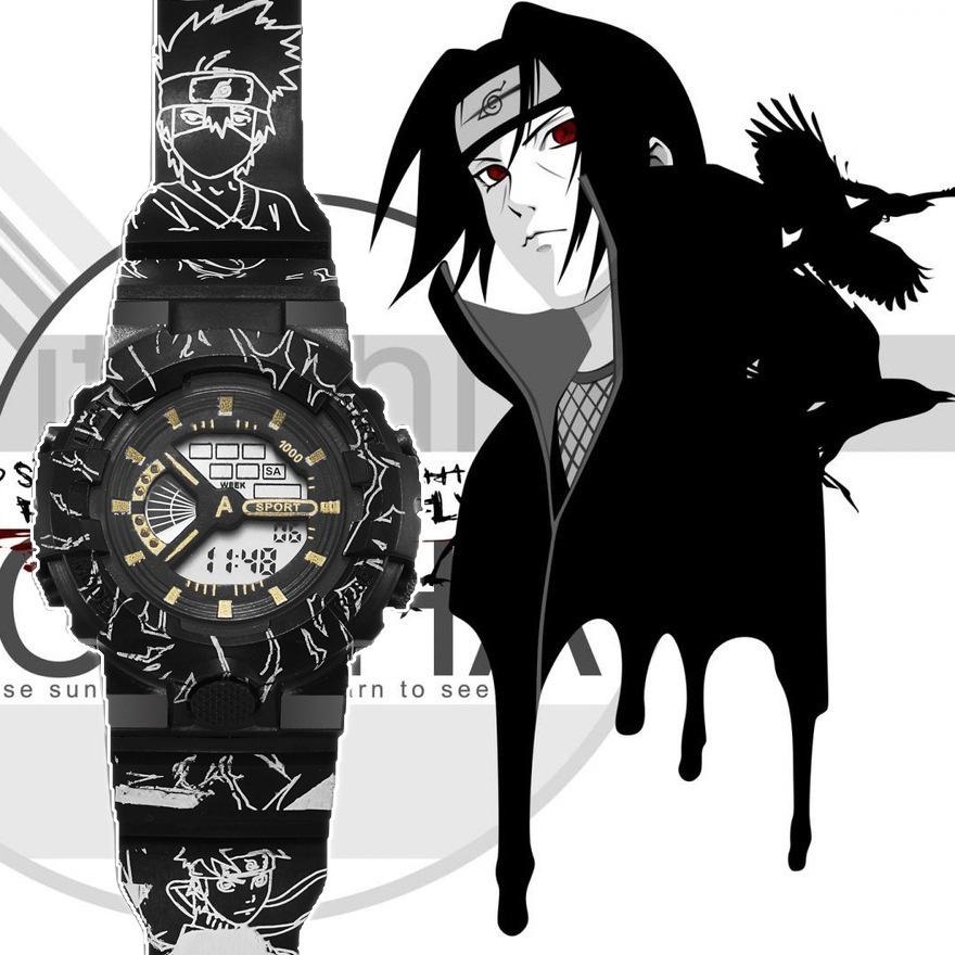 Cartoon Naruto Fan Style Unisex Digital Watch For Students Waterproof Electronic Movement Origin) 37mm Dial Diameter