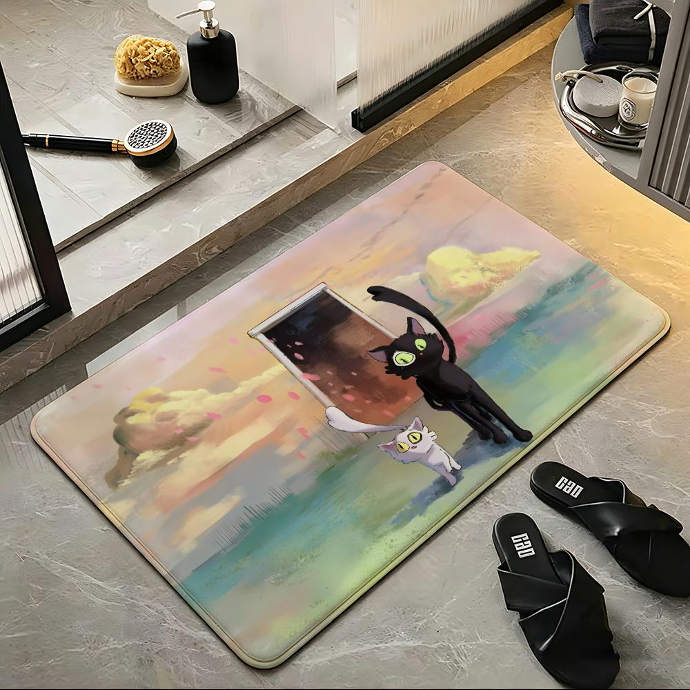 AnimeFilm S-Suzume Floor Mat Soft Flannel Floor Mat  Suitable for Entryways, Living Rooms, Bedrooms, and Bathrooms