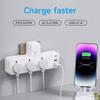 6-in-1 Cube Electrical Extender Outlet Power Adaptor Household Multi Plug Extension SocketPD3.0 20W USB Wall Charger