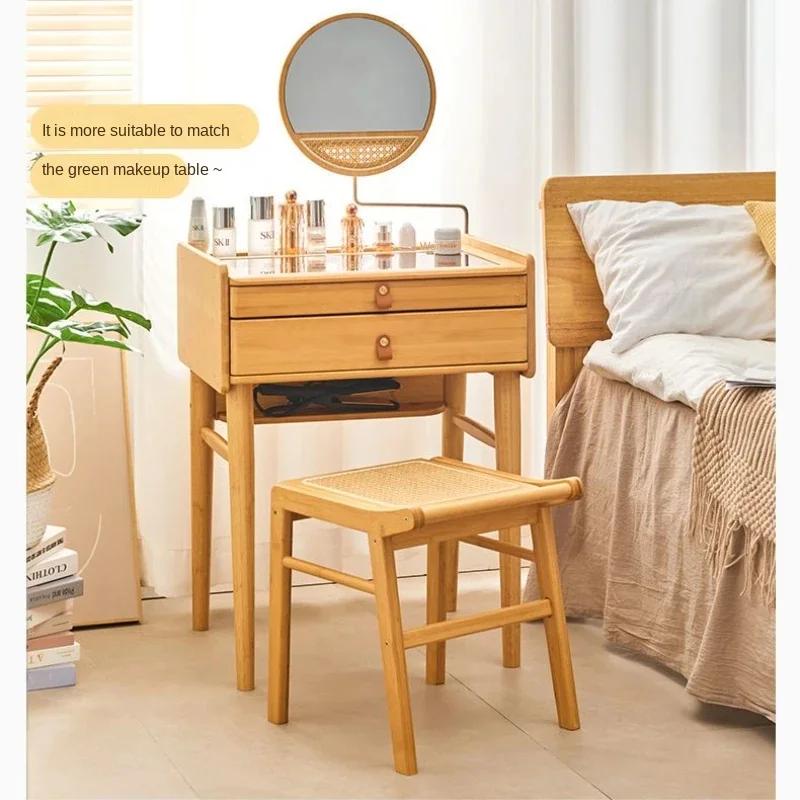 Mobilier modern Scaun din ratan Scaun de toaletă pentru dormitor Sufragerie Canapea Taburet pentru petrecere a timpului liber Scaun pătrat creativ Accesorii pentru casă