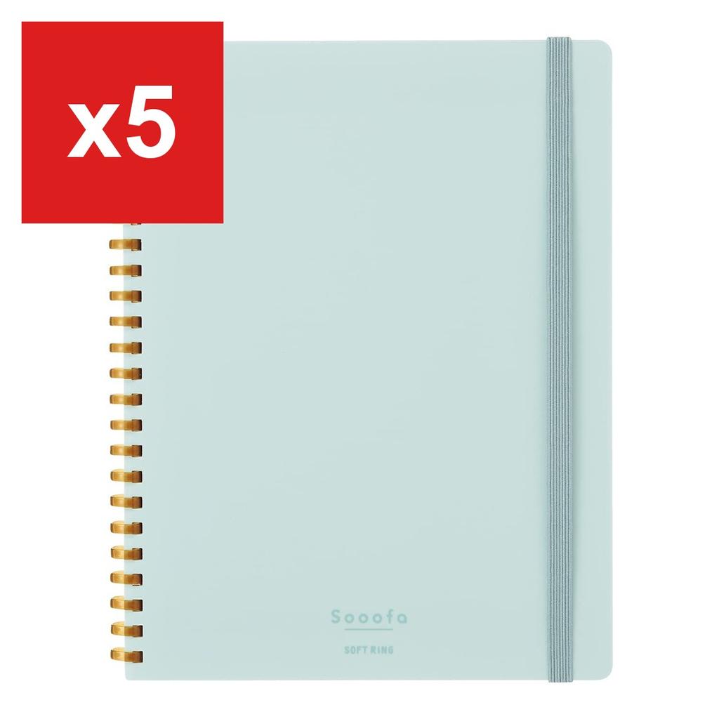 Soft Ring Notebook Sooofa A5 Shaped 4mmGraph Blue -SV738S4-LB