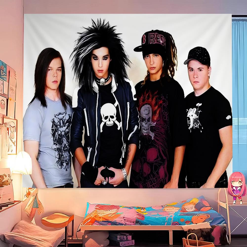 Tokio Hotel Rock Band Bill Kaulitz DIY Wall Tapestry Hanging Tarot Hippie Wall Rugs Dorm Home Decor