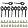10Pcs Bait Screws with 20pcs Oval Rings Carp Rig Ring Stops Carp Fishing Tackle Hook ScrewGreen