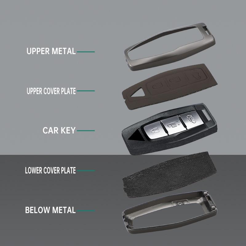 Auto 2/3/4 Tasten Schlüsselhülle Abdeckung Halter Kette Für Mitsubishi Outlander 2022 2023 Auto Innenzubehör