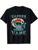 Unisex Grafik-T-Shirt - Hip Hop Gorilla Vaping Design Mit Slogan 'Vapers Gonna Vape'