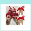 Newborn Ukstock Baby Boy Girls Christmas Romper Bodysuit Clothes Outfit Set Hat