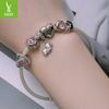 Pink Love Mother'S Day Series Bracelet Beads, Great Mother'S Love S925 Silver Beads Loose Beads
