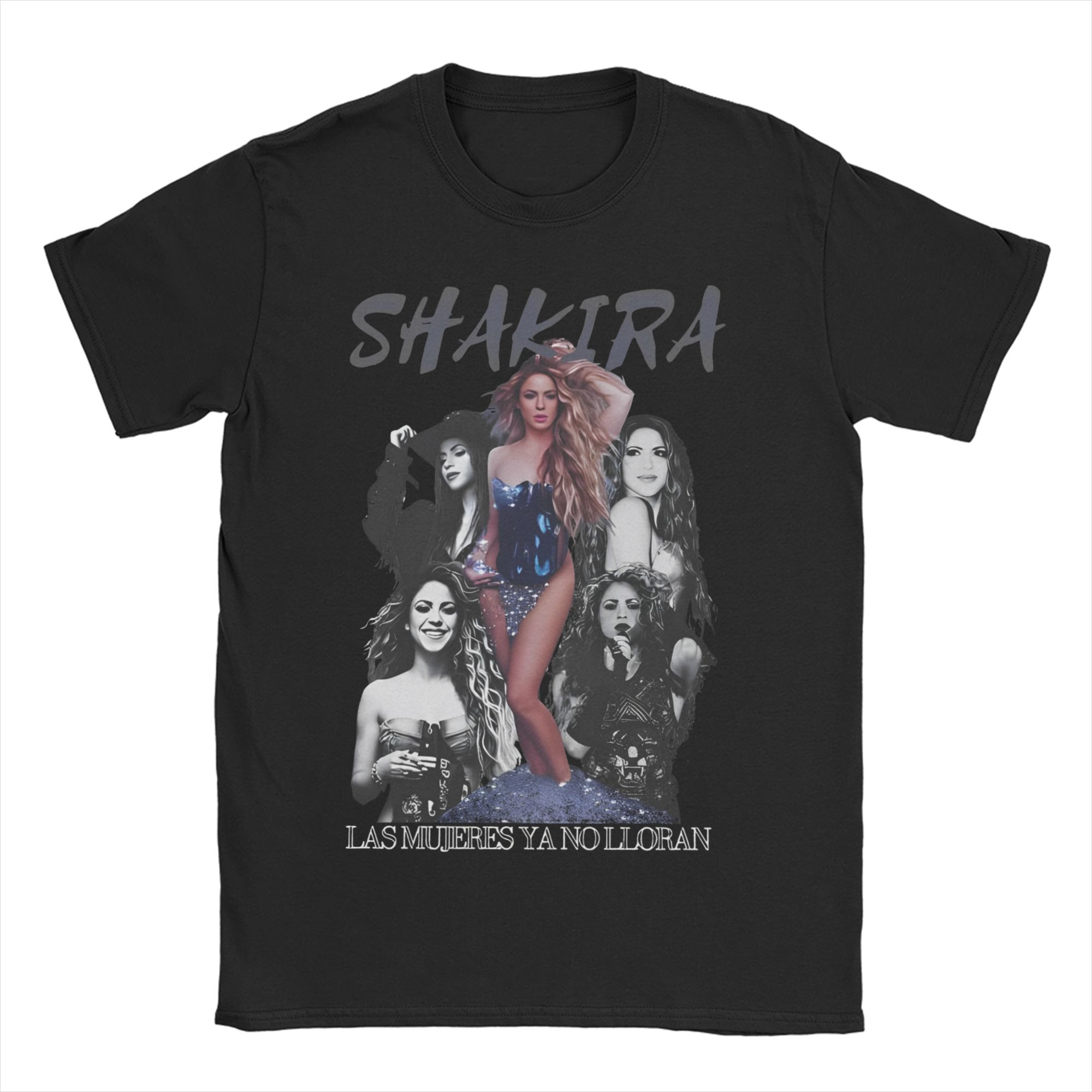 Shakira Donde Estan Los Ladrones Unisex Women T Shirts Unique Tees Short Sleeve Round Neck TShirts Cotton Gift Idea Clothes S
