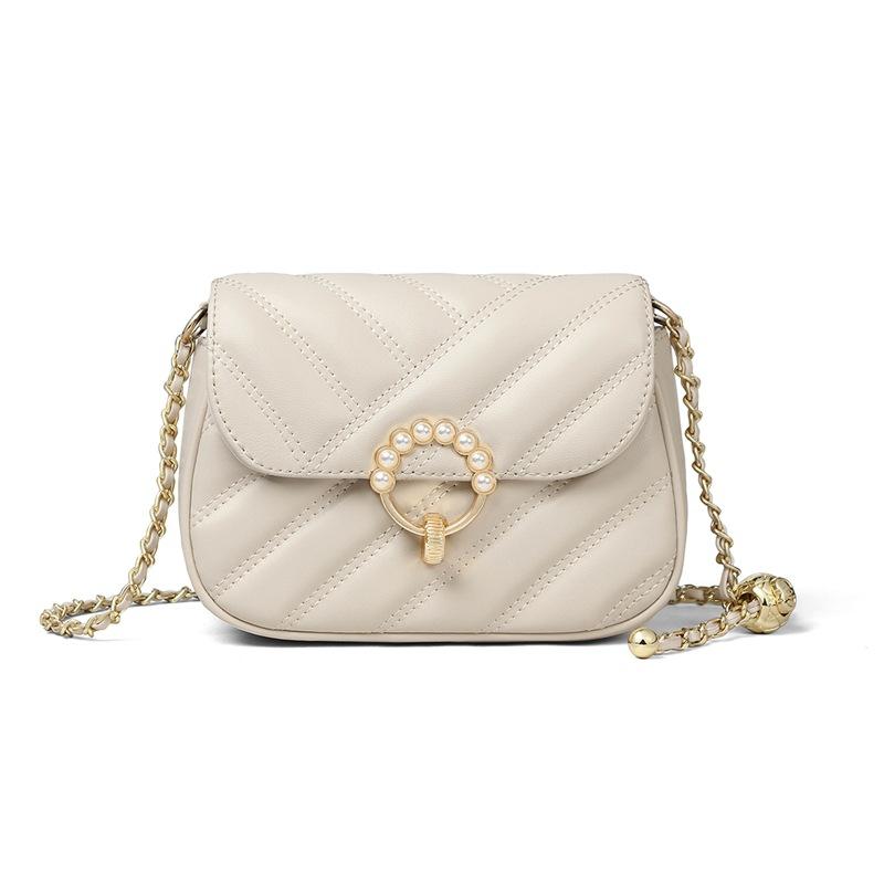 Bag Crossbody Bag, Leather Women'S Bag, Chain Bag, Mini Diamond Checkered Bag, Versatile One-Shoulder Small Square Bag