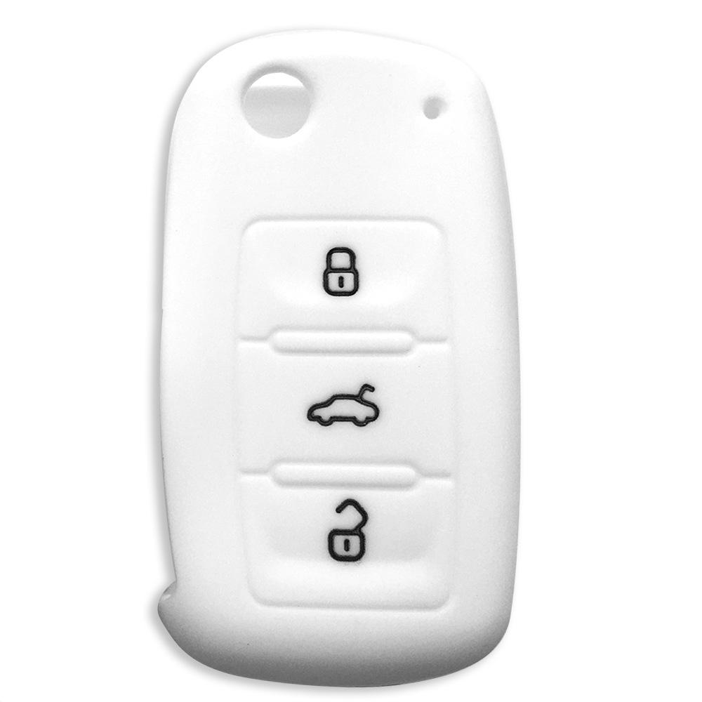 Silikon-Schlüsselhülle für Volkswagen 3-Tasten-Modelle: Bora, Sagitar, Lingyu, CC, Golf, Tiguan, Lavida