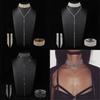Geometric Alloy Choker Necklace With Rhinestone Embellishments For Fashion Women