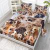 Animal dog pattern mattress four-piece bedding set bedroom dormitory bedding decoration