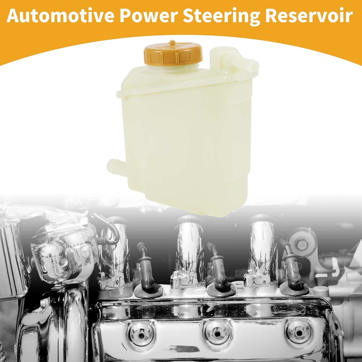 Power Steering Reservoir - No.91AB3R700AK Car Automotive Power Steering Tank - for Ford Escort 1993-1999 Plastic Beige - 1 Pc