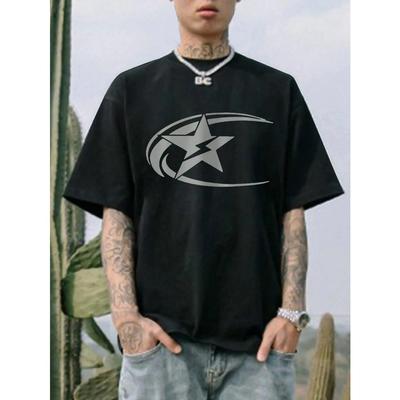 Nové pánske tričko s krátkym rukávom s hviezdnou potlačou Letné pánske dámske oblečenie Módne topy Tričká Ležérne jednofarebné Y2K Streetwear topy