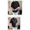 Summer New Chinese Style Jacquard Short Sleeved Shirt Men's New Loose Chinese Style Stand Up Collar Shirt