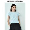 UR Women's 2025 Autumn Basic Solid Round Neck Slim Fit Short T-Shirt