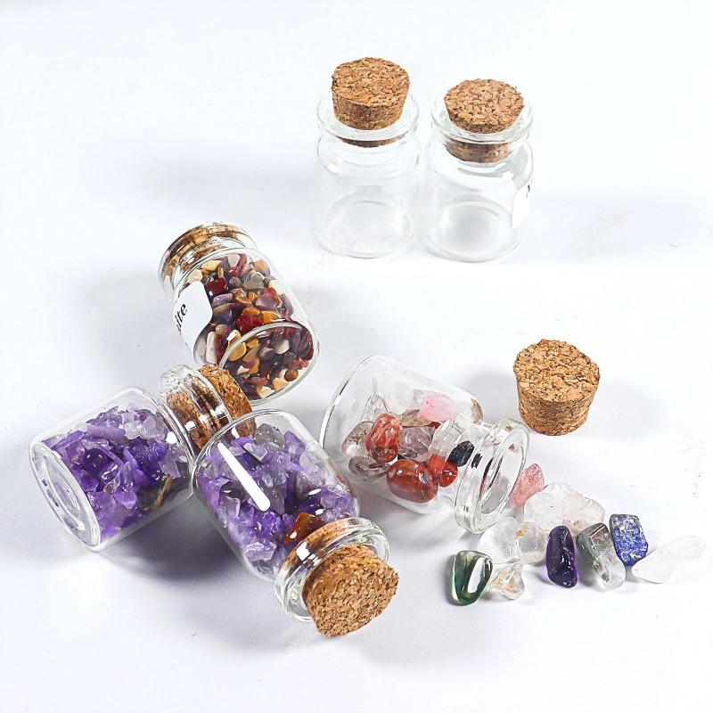 Wholesale Mini Glass Bottles with Cork Stopper DIY Empty Vials Cork Message Wishing Bottle Birthday Wedding Party Decor Favors