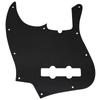 Musiclily Pro Jazz Bass Pickguard for American Jazz 1 Piece 10-Hole 4-String Bass, Black,