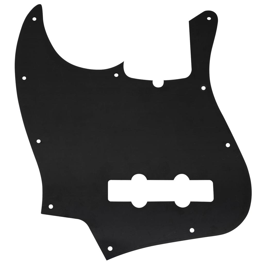 Musiclily Pro Jazz Bass Pickguard for American Jazz 1 Piece 10-Hole 4-String Bass, Black,