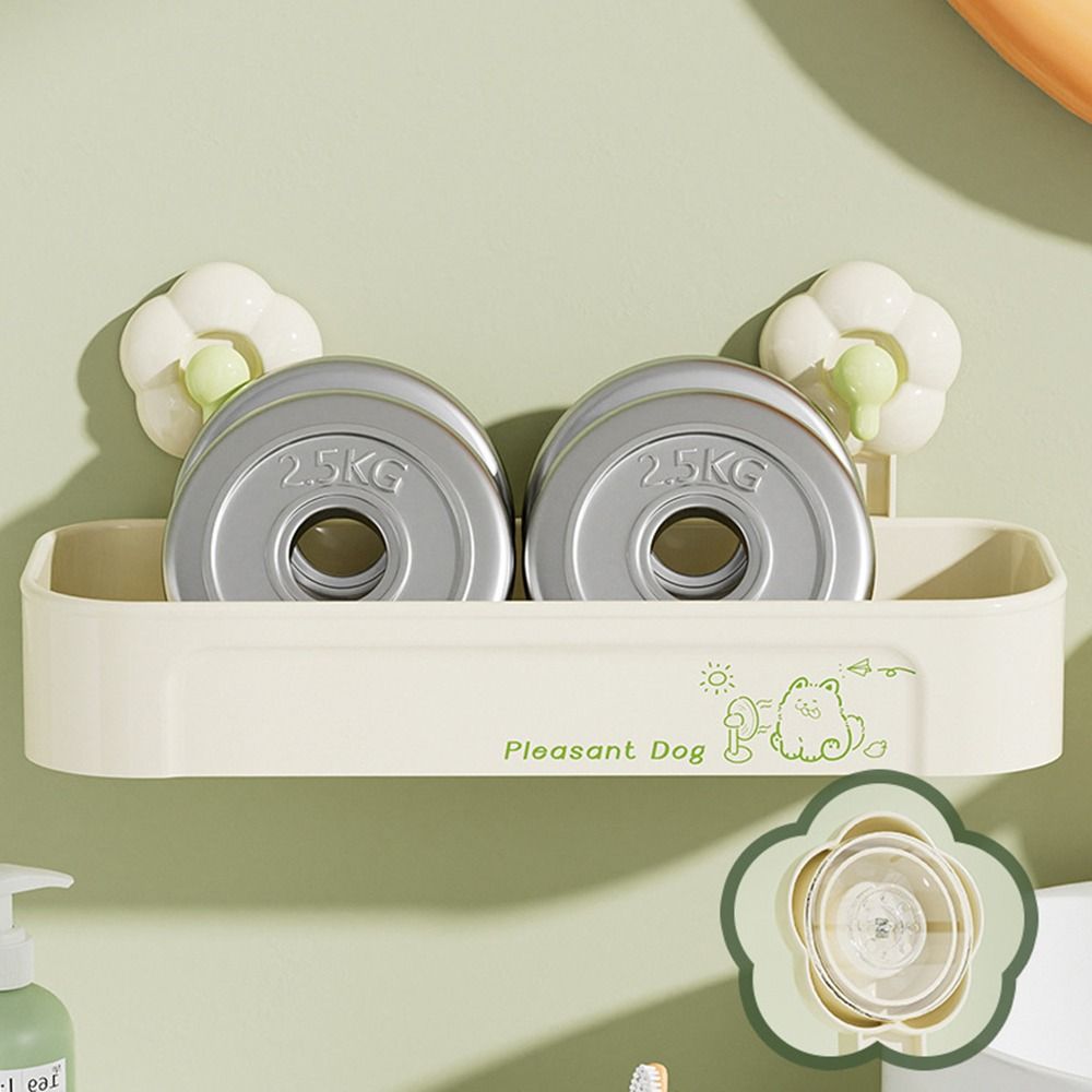 Simple Flower Suction Cup Shelf Cute Storage Organizer Rack Bathroom Storage Shelves  Kitchen