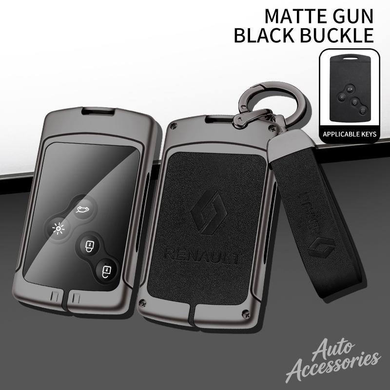 Leather Car Key Case For Renault Megane Grand Scenic Kadjar Laguna Koleos Fluence Talisman Espace Dacia Sandero Protection Shell PP2