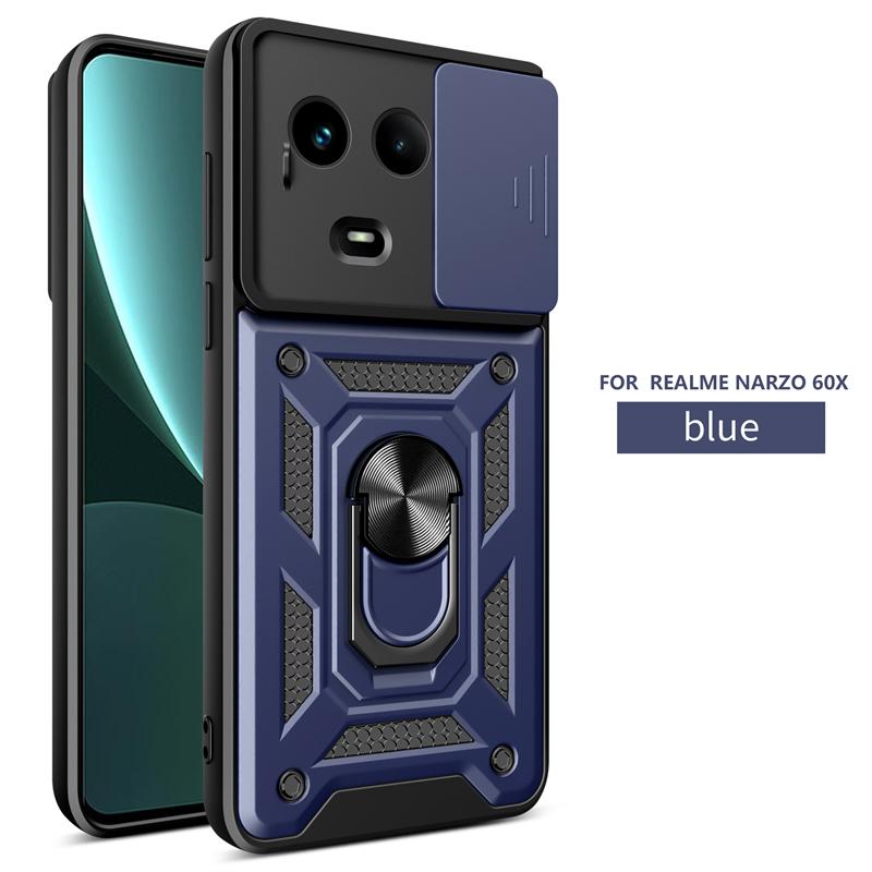 Pro OPPO Realme 11 5G Globální pouzdro Magnetický držák na prsten Pouzdro na telefon pro Realme 11 Realmy 11 5G 6,72" Vysouvací kryt s fotoaparátem Zadní kryt
