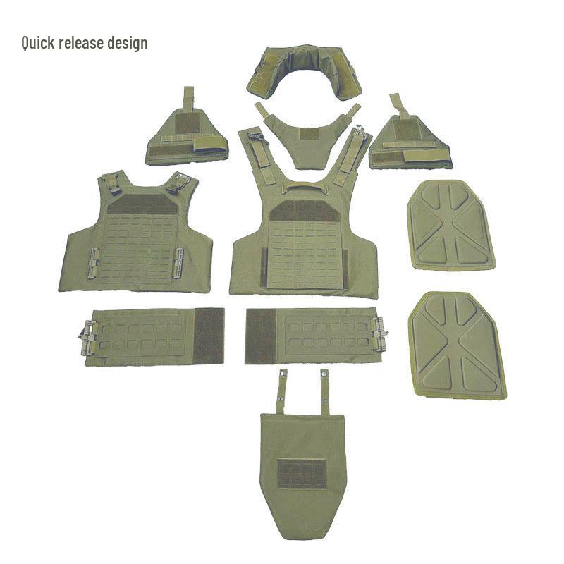 Level IIIA Quick Release Tactical Vest with Laser Cut MOLLE System and Anti-D Clothing
